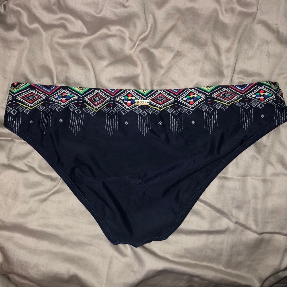 Navy w pattern Roxy swim bottoms - Picture 2 of 3